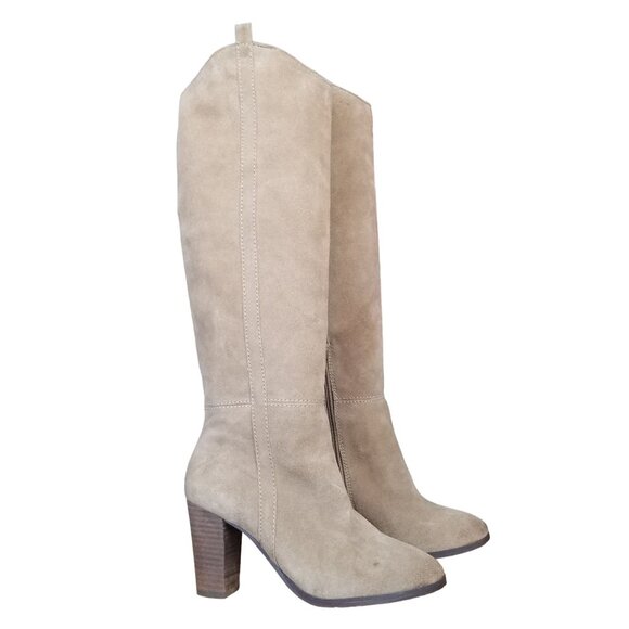 Dolce vita suede knee high western boots size 8.5 - Picture 1 of 16